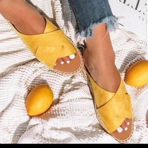 Sunshine yellow espadrille sandal